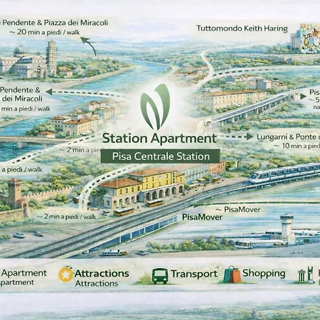 Apartmán Station Close To Train & Attractions Pisa